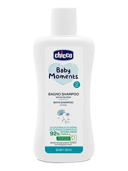 Chicco Baby Moments Doğal Saç ve Vücut Şampuan 200 ml ürün görseli 1