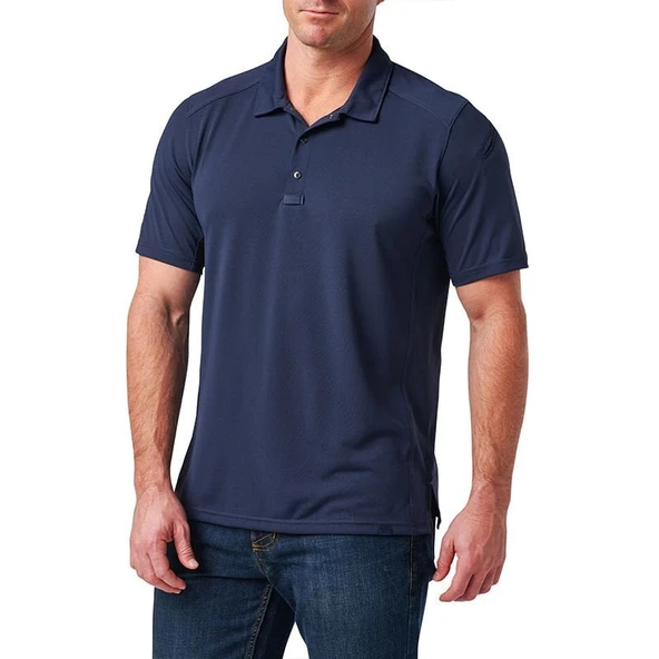 5.11 PARAMOUNT CREST POLO KISA KOL LACIVERT TISORT - Resim 10