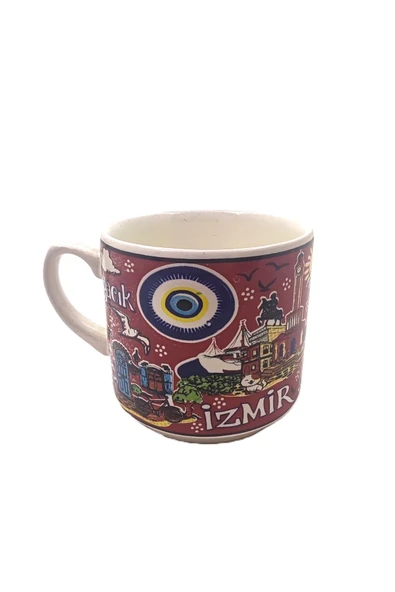 EL İŞÇİLİĞİ VE İZMİR TEMALI ÇİNİ KUPA - Resim 10