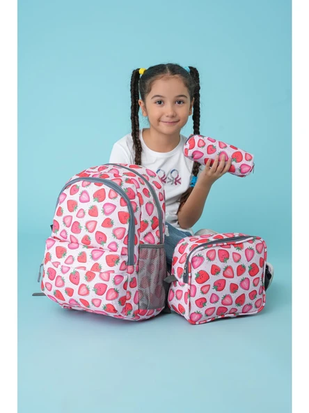 Cambridge Polo Club Üçlü Okul Çanta Seti PLCAN2079-340 Çilek ürün görseli 1