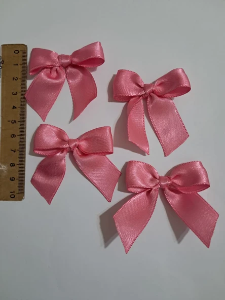 Pratikbox Fiyonk / Saten 2cm'lik / Hediyelik / Süsleme / Pembe Renk / 50 Adet - Resim 2