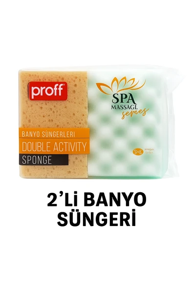 2'li Vücut Duş Masaj Süngeri Banyo Spa Süngeri Banyo Terapi Süngerleri - Resim 5