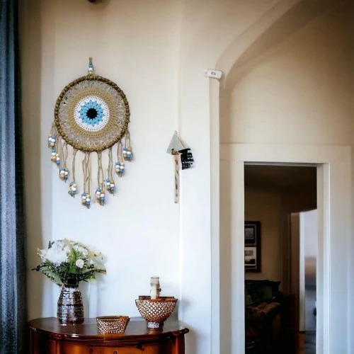 Örgülü Duvar Süsü Capucino Kahvesi Duvar Süsü Boncuklu - Resim 4