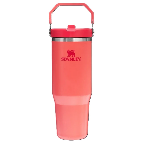 Stanley The IceFlow™ Flip Straw 2.0 Tumbler 0.89L / 30oz Hot Coral Termos AS1012043076 ürün görseli 1