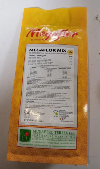 Megaflor Mix 1 Kg – Mikro Bitki Besin Maddeleri Karışımı (EDTA Şelatlı) - Resim 2