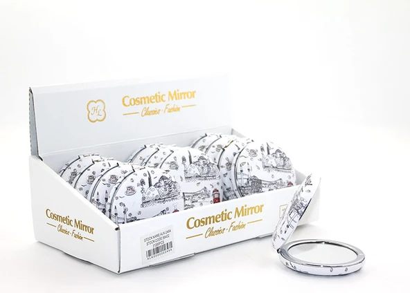 Taşlı İstanbul Tasarımı El Aynası Kalın Model 7 ürün görseli 1