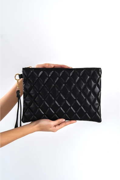 Capone Outfitters Paris Kapitone Kadın Siyah Çanta - Resim 3