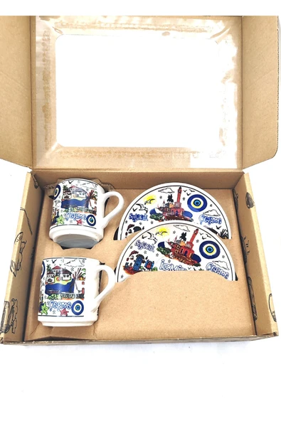 EL YAPIMI VE İZMİR TEMALI 2'Lİ FİNCAN TAKIMI - Resim 11