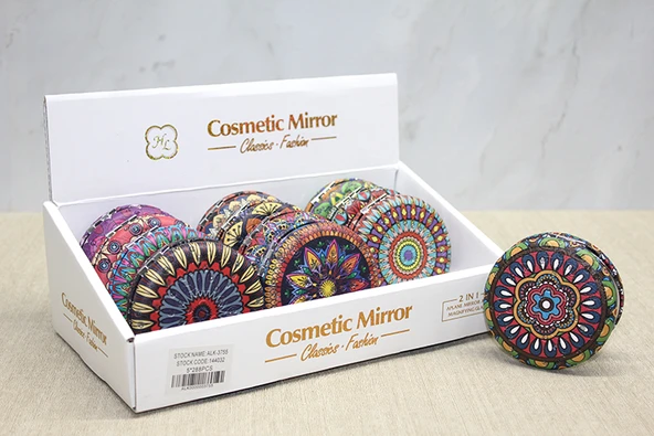 Taşlı Yuvarlak El Aynası Kalın Model 3 ürün görseli 1