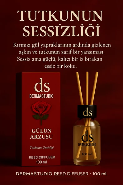 DERMASTUDİO Gülün Arzusu Tutkunun Sessizliği Özel Üretim Premium Oda Kokusu 100 ml ürün görseli 1