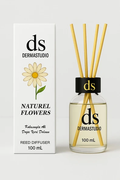 DERMASTUDİO Natural Flowers (Kutuyu Aç, Doğa İçeri Dolsun) Premium Bambu Oda Kokusu 100 ml ürün görseli 1