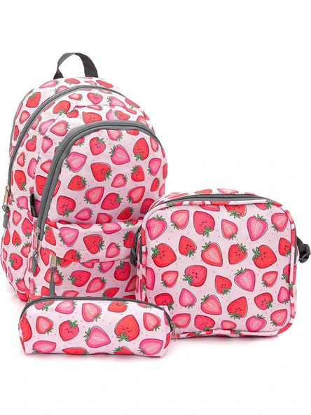 Cambridge Polo Club Üçlü Okul Çanta Seti PLCAN2079-340 Çilek - Resim 3