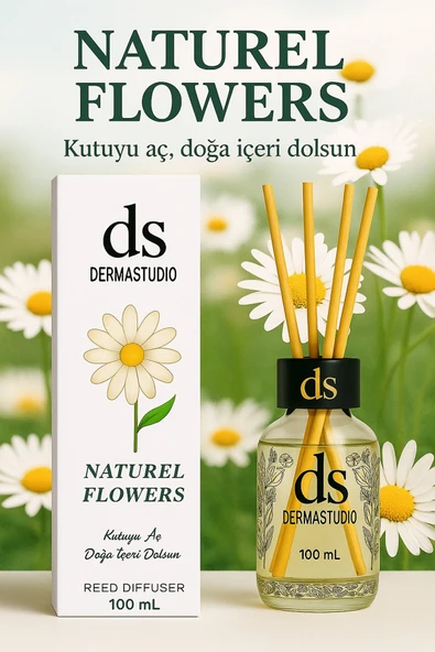 DERMASTUDİO Natural Flowers (Kutuyu Aç, Doğa İçeri Dolsun) Premium Bambu Oda Kokusu 100 ml - Resim 4