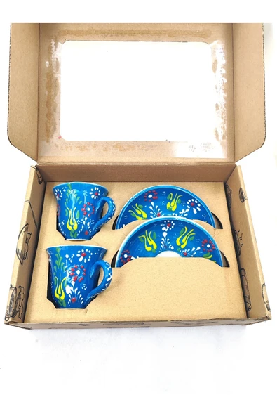 EL YAPIMI DESENLİ 2'Lİ FİNCAN TAKIMI - Resim 8