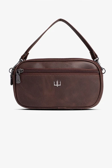 Dors Hakiki Deri Kişiye Özel İsim Baskılı El Çantası - Resim 4