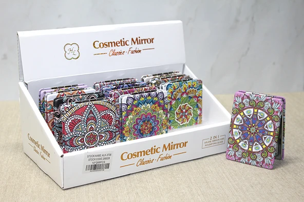 Taşlı El Aynası Dikdörtgen İnce Model 1 ürün görseli 1