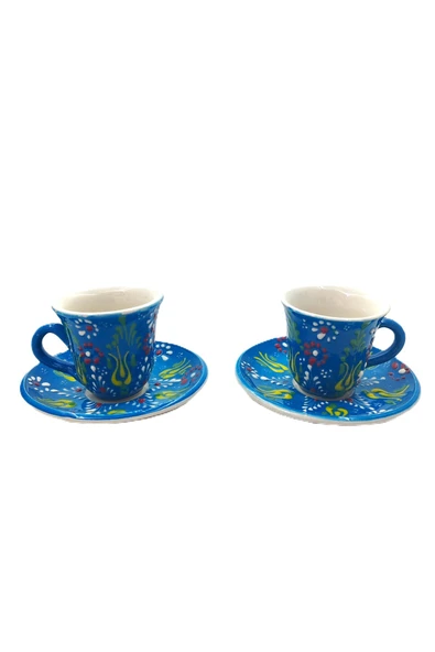 EL YAPIMI DESENLİ 2'Lİ FİNCAN TAKIMI - Resim 7