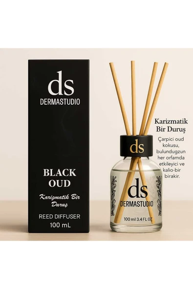DERMASTUDİO Black Oud Bambu Oda Kokusu 100 ml (Uzun Süre Kalıcı Lüks Koku) ürün görseli 1
