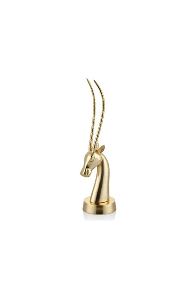 DEER HEAD GOLD 13X15X55 CM - Resim 2