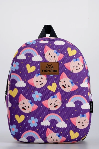 Minilee Mutlu Kediler 0-8 Yaş - Kreş, Anaokulu Çocuk Sırt Çantası ürün görseli 1