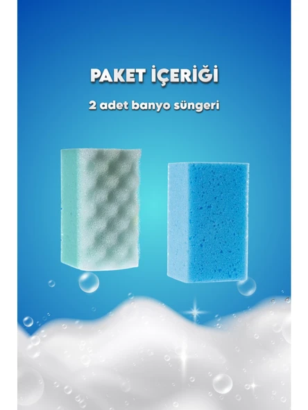 2'li Vücut Duş Masaj Süngeri Banyo Spa Süngeri Banyo Terapi Süngerleri - Resim 2