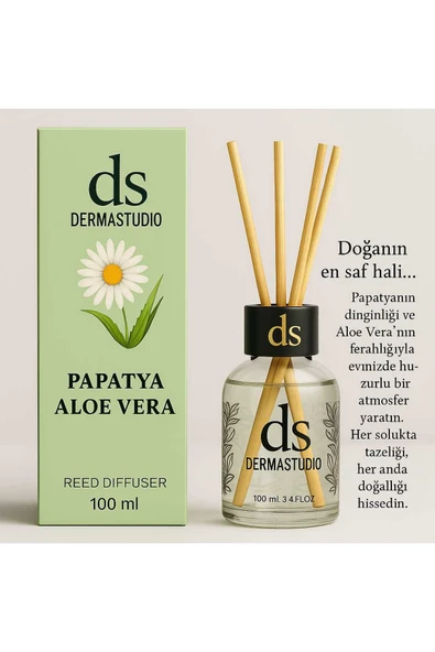 DERMASTUDİO Papatya Aloe Vera Bambu Oda Kokusu 100 ml (Doğal ve Ferah Koku) ürün görseli 1