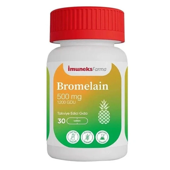 Imuneks Farma Bromelain 500 mg Takviye Edici Gıda 30 Tablet ürün görseli 1