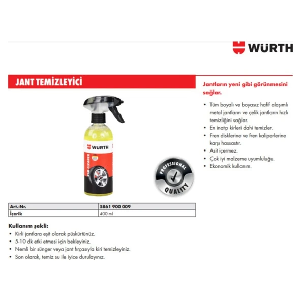 JANT TEMİZLEYİCİ 400ML - Resim 2