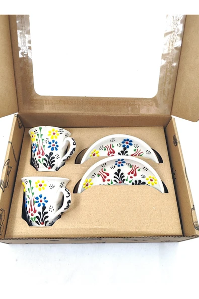 EL YAPIMI DESENLİ 2'Lİ FİNCAN TAKIMI - Resim 6