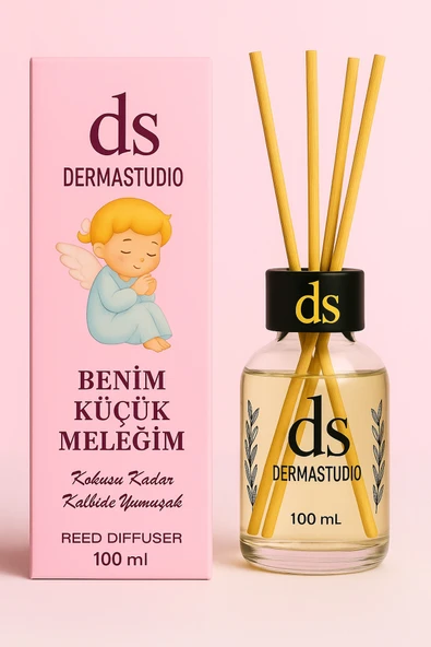 DERMASTUDİO Benim Küçük Meleğim (Pudramsı Bebek Kokusu) Premium Bambu Oda Kokusu 100 ml KIZ ürün görseli 1