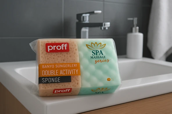 2'li Vücut Duş Masaj Süngeri Banyo Spa Süngeri Banyo Terapi Süngerleri ürün görseli 1