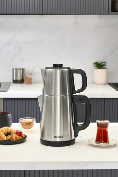 Homend Royaltea 1728h Su Isıtıcı & Çay Makinesi Inox ürün görseli 1