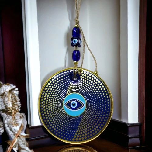 Yaldızlı Nazar Boncuklu Duvar Süsü Gözlü Duvar Dekoru - Resim 4