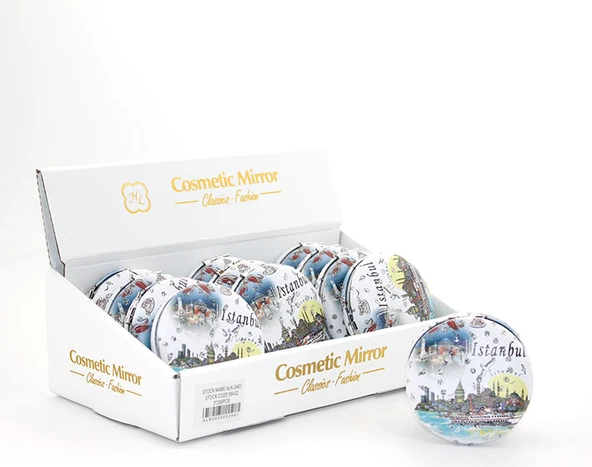 Taşlı İstanbul Tasarımı El Aynası Kalın Model 4 ürün görseli 1