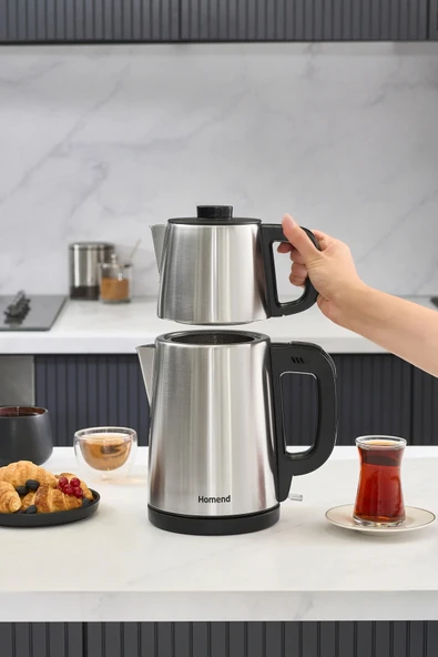 Homend Royaltea 1728h Su Isıtıcı & Çay Makinesi Inox - Resim 2