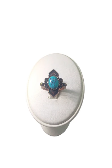 BAKIR YÜZÜK, EL İŞÇİLİĞİ, ÖLÇÜSÜ AYARLANABİLİR VE DOĞAL TAŞLI SAF BAKIR YÜZÜK - Resim 11