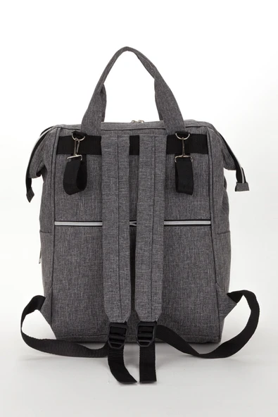 Anne Bebek Bakım Sırt Çantası Gri - Resim 4