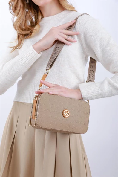 Madamra Vizon Kadın Desenli Kutu Çanta ürün görseli 1