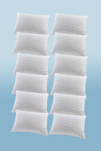 Valoroso Tekstil Fermuarlı Kapitoneli Yastık Alezi 12'li / Yastık Koruyucu ürün görseli 1