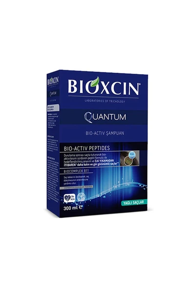 Quantum Yağlı Saçlar İçin Daha Kalın ve Gür Görünüm Sağlamaya Yardımcı Şampuan 300ml ürün görseli 1