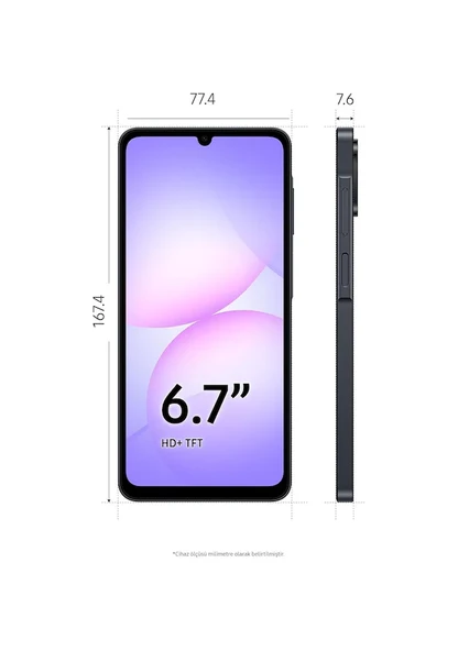 Samsung Galaxy A07 128 GB Siyah (Samsung Türkiye Garantili) - Resim 2
