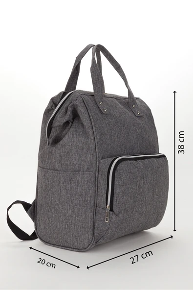 Anne Bebek Bakım Sırt Çantası Gri - Resim 2