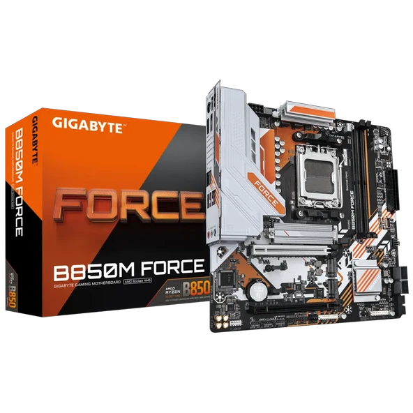 GIGABYTE B850M FORCE 9600MHz(OC) DDR5 Soket AM5 M.2 HDMI DP mATX Anakart ürün görseli 1