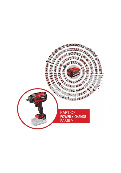 Einhell IMPAXXO 18/450 Akülü Darbeli Somun Sıkma Kömürsüz SOLO - 4510070 - Resim 3