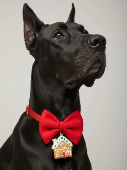 Ginger Home Köpek Papyon Tasması | Kırmızı Fiyonk Boyun Aksesuarı | Noel Temalı Köpek Süsü | Orta ve Büyük Irklar İçin - Resim 5