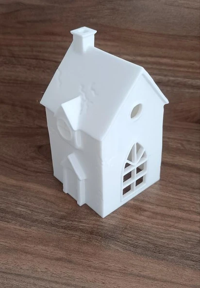 Kış Evleri Mini Geyik Mumluk Noel Yılbaşı Süsü Dekoratif Biblo Tealight Mumluk Seti Mumlar Dahildir - Resim 9