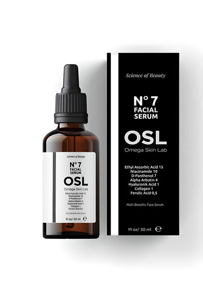OSL Omega Skin Lab Tek Üründe 7 Aktif Cilt Bakım Serumu - No:7 Facial Serum 30ml - Resim 6