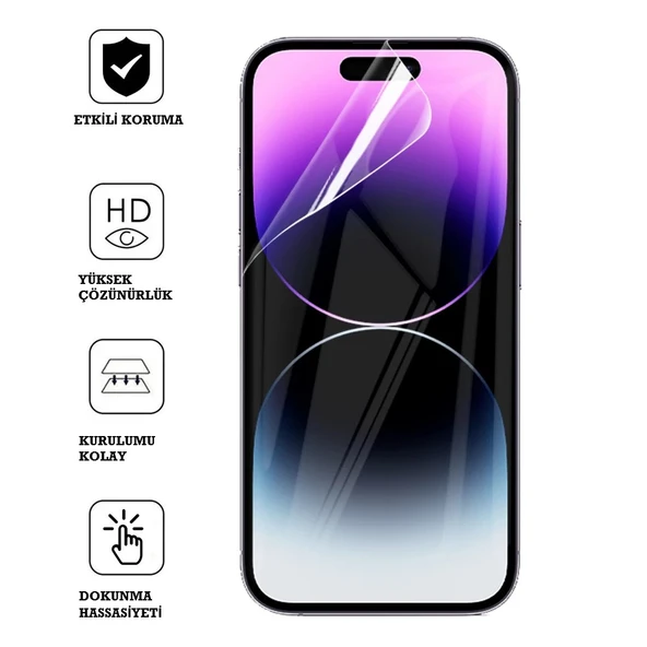 Vivo V40 SE Uyumlu Ön Body Şeffaf Ultra Ekran Koruyucu Nano Jelatin - Resim 4