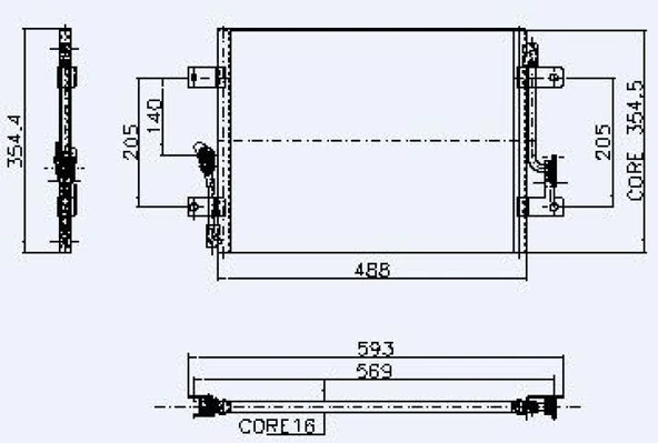 Fiat Klima Radyatoru  Palıo 1.2 (1 Sira Ab) - Kale 010abc010 - Resim 1
