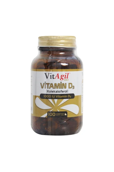 Allergo Vitagil Gold Vitamin D3 1000 IU 100 Kapsül ürün görseli 1